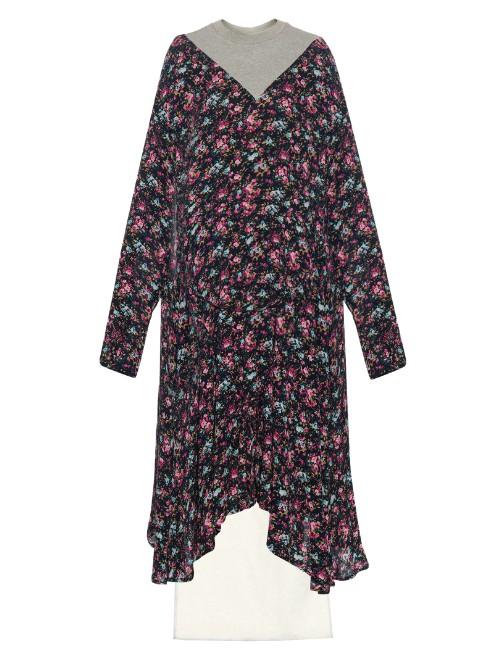 Vetements Long-sleeved Floral-print Dress