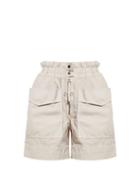 Matchesfashion.com Isabel Marant Toile - Lizy High Rise Pocket Shorts - Womens - Ivory