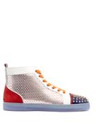 Christian Louboutin Louis Contrasting High-top Leather Trainers