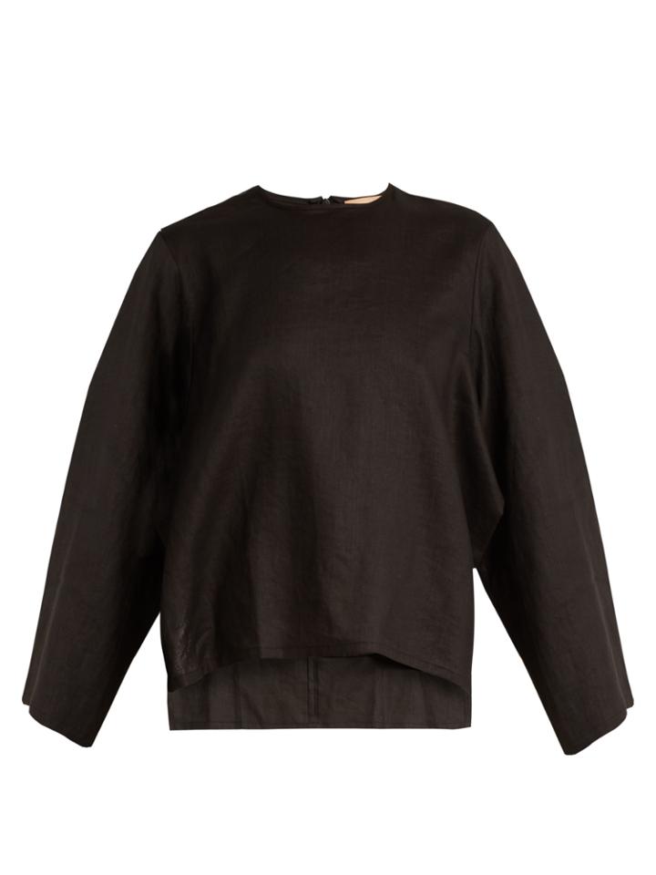 Albus Lumen Arman Step-hem Linen Top