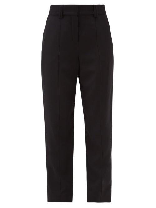 Matchesfashion.com Balmain - Serge High-rise Twill Straight-leg Trousers - Womens - Black