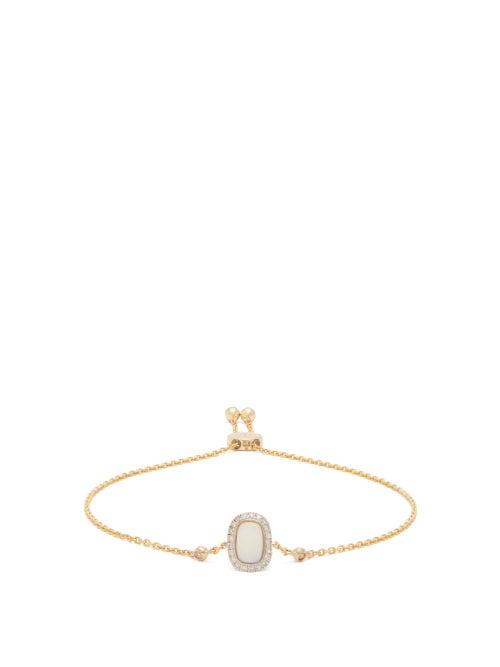 Matchesfashion.com Anissa Kermiche - October Opal, Diamond & Gold Bracelet - Womens - White Multi