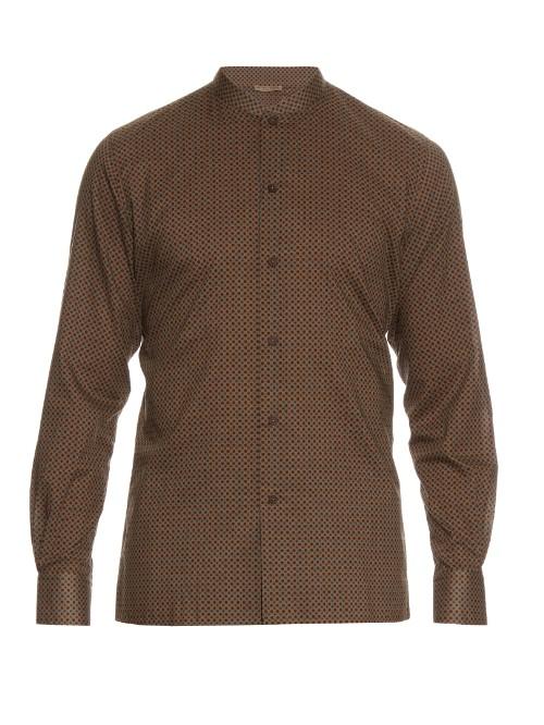 Bottega Veneta Vintage-print Cotton-poplin Shirt