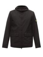 Stone Island - Logo-patch Hooded Nylon-blend Jacket - Mens - Black