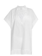 Lila Eugénie 17201 Lace-insert Cotton-blend Kaftan