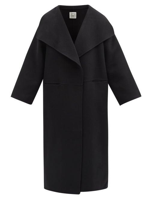 Totme - Signature Pressed Wool And Cashmere Coat - Womens - Black