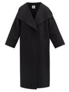 Totme - Signature Pressed Wool And Cashmere Coat - Womens - Black