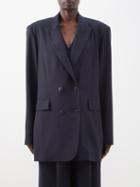Raey - Soft Tailored Wool Suit Jacket - Womens - Navy
