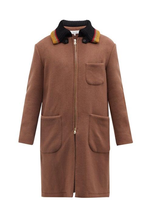Sasquatchfabrix. - 50-21 Pharaoh Wool-blend Overcoat - Mens - Brown