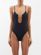 Christopher Esber - U-plunge Neck Swimsuit - Womens - Black