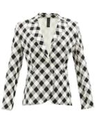 Matchesfashion.com Norma Kamali - Gingham Stretch-jersey Jacket - Womens - Black White