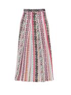 Matchesfashion.com Le Sirenuse, Positano - Greta Girandola Graphic Print Pleated Cotton Skirt - Womens - Purple Print