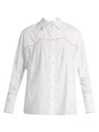 Thierry Colson Rick Leaf-print Cotton Shirt