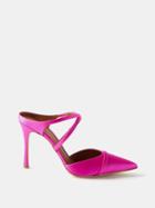 Malone Souliers - Yoanna 90 Satin Mules - Womens - Fuchsia