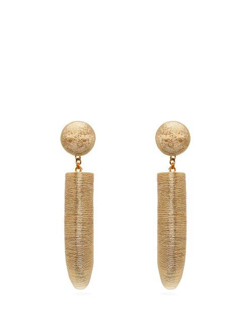 Matchesfashion.com Rebecca De Ravenel - Pasha Cord Earrings - Womens - Gold