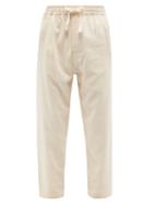 Mens Rtw Marrakshi Life - Drawstring-waist Cotton Trousers - Mens - Cream