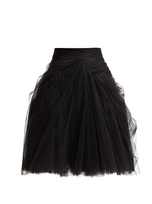 Matchesfashion.com Prada - Tulle Layered Mini Skirt - Womens - Black