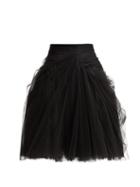 Matchesfashion.com Prada - Tulle Layered Mini Skirt - Womens - Black