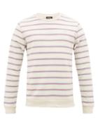 Matchesfashion.com A.p.c. - Tate Striped Cotton-blend Sweatshirt - Mens - Cream Multi