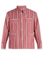 Matchesfashion.com Connolly - Striped Cotton Blend Shirt - Mens - Red Multi
