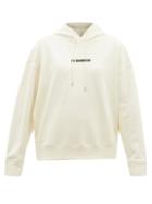 Ladies Rtw Jil Sander - Logo-print Cotton Hooded Sweatshirt - Womens - Light Cream