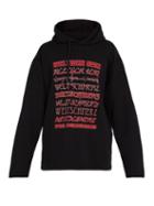 Matchesfashion.com Vetements - Weltschmerz Print Hooded Jersey Sweatshirt - Mens - Black Multi