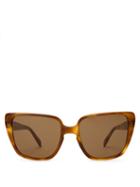 Matchesfashion.com Celine Eyewear - Oversized Square Frame Acetate Sunglasses - Womens - Brown Multi