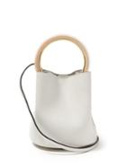 Matchesfashion.com Marni - Pannier Leather Bucket Bag - Womens - Light Blue