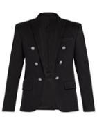 Matchesfashion.com Balmain - Double Breasted Cashmere Blazer - Mens - Black