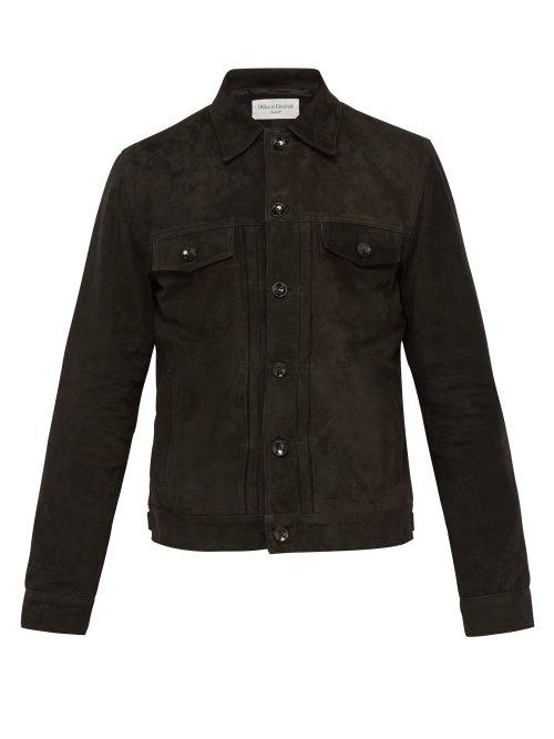 Matchesfashion.com Officine Gnrale - Liam Suede Jacket - Mens - Grey