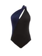 Matchesfashion.com Araks - Venetia Knotted Cut Out Panelled Swimsuit - Womens - Black Multi