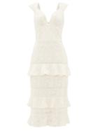 Matchesfashion.com Johanna Ortiz - Traduce Me Embroidered Cotton-voile Dress - Womens - Ivory