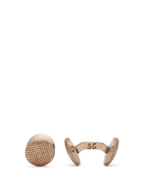 Matchesfashion.com Samuel Gassmann - Bronze Cufflinks - Mens - Bronze