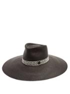 Matchesfashion.com Maison Michel - Pina Wide Brim Straw Hat - Womens - Black