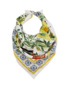 Dolce & Gabbana Vegetable-print Silk Scarf