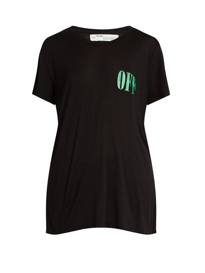 Off-white Psycho Plant-print Jersey T-shirt