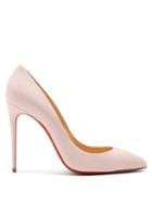Matchesfashion.com Christian Louboutin - Pigalle Follies 100 Suede Pumps - Womens - Light Pink