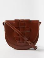 Hereu - Sinia Braided-front Leather Cross-body Bag - Womens - Tan