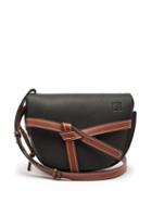 Matchesfashion.com Loewe - Gate Small Grained Leather Cross Body Bag - Womens - Black Tan