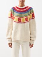 Acne Studios - Kristjan Face-intarsia Wool Sweater - Womens - Multi