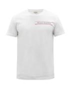 Alexander Mcqueen - Logo-tab Cotton-jersey T-shirt - Mens - White