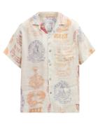 Matchesfashion.com Desmond & Dempsey - The Market Cuban-collar Linen Pyjama Shirt - Mens - Cream Multi