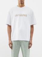 Jacquemus - Macram-logo Cotton T-shirt - Mens - White Multi