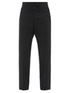 Mens Rtw Maison Margiela - Belted Wool Straight-leg Trousers - Mens - Black