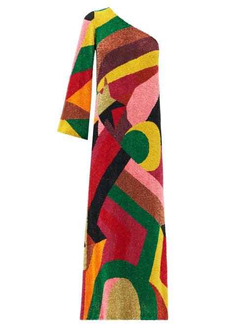 Matchesfashion.com Ashish - One-shoulder Sequinned Dress - Womens - Multi
