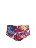 Matchesfashion.com Araks - Mallory High Rise Liberty Print Bikini Briefs - Womens - Red Multi