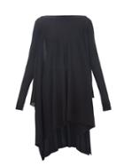 Matchesfashion.com Rick Owens Drkshdw - Handkerchief-hem Merino-wool Poncho - Womens - Black