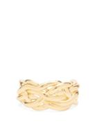 Matchesfashion.com Bottega Veneta - Woven 18kt Gold-plated Sterling-silver Cuff - Womens - Gold