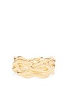 Matchesfashion.com Bottega Veneta - Woven 18kt Gold-plated Sterling-silver Cuff - Womens - Gold