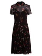 Redvalentino Embellished-collar Short-sleeved Crepe Dress
